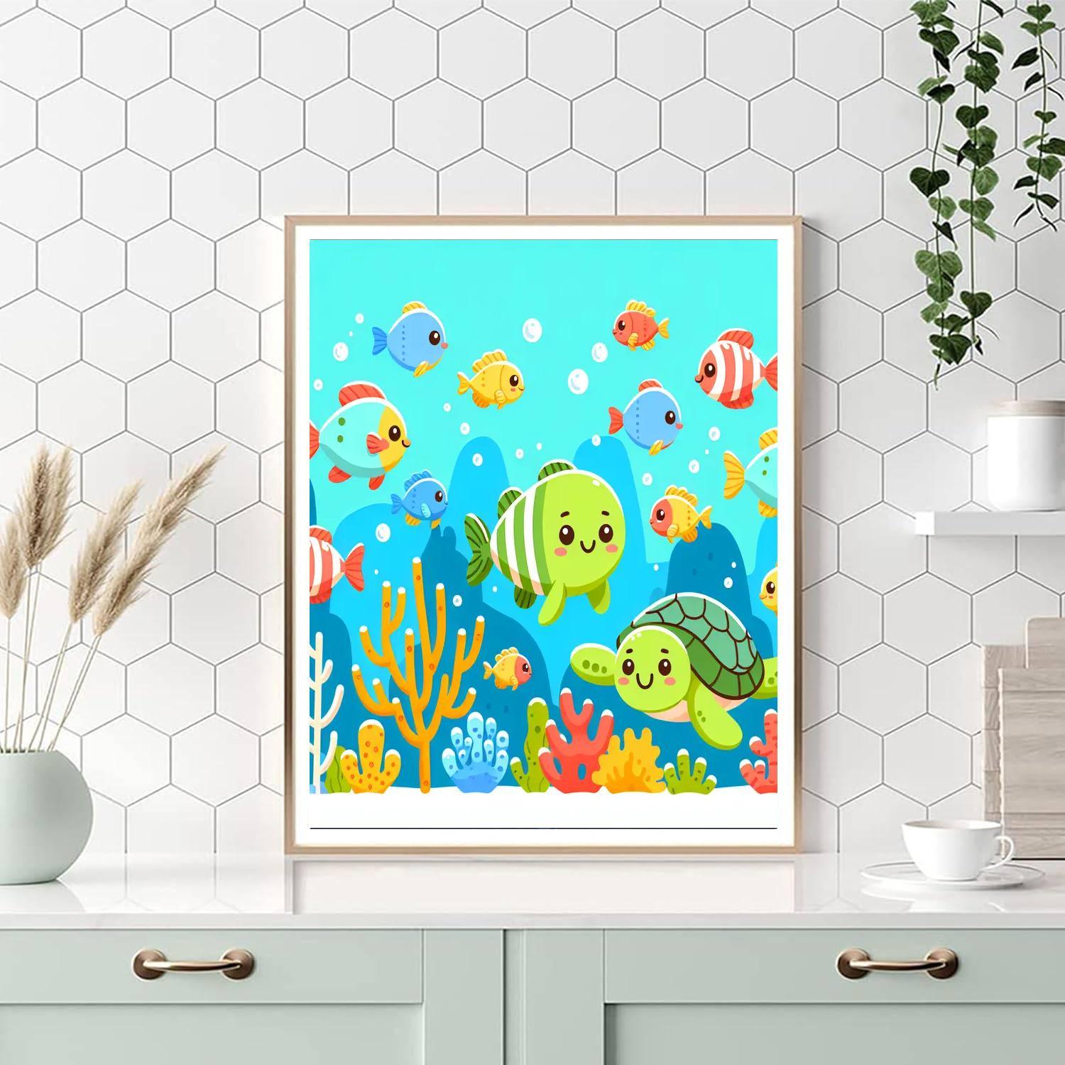 Whimsical Underwater Friends Painting By Numbers Kit