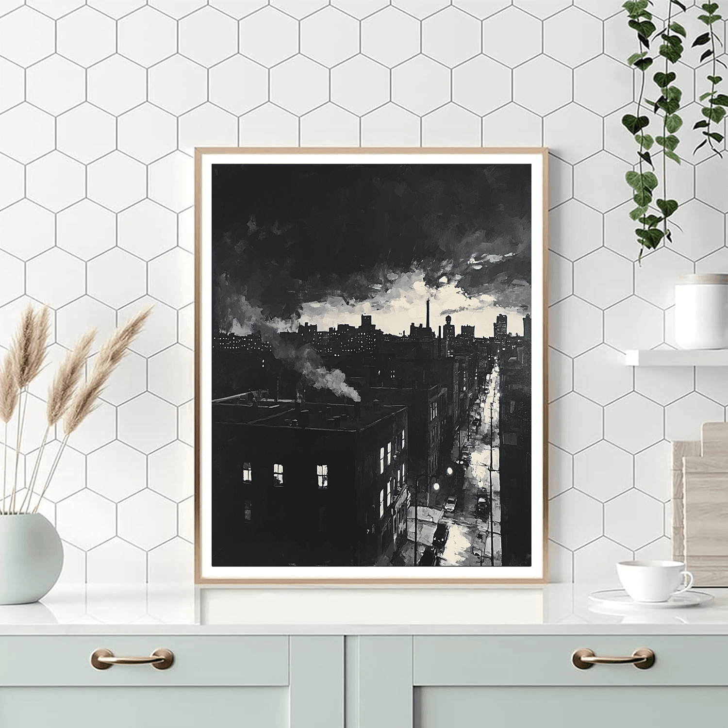 Edward Hopper Inspired City Noir  Painting By Numbers Kit