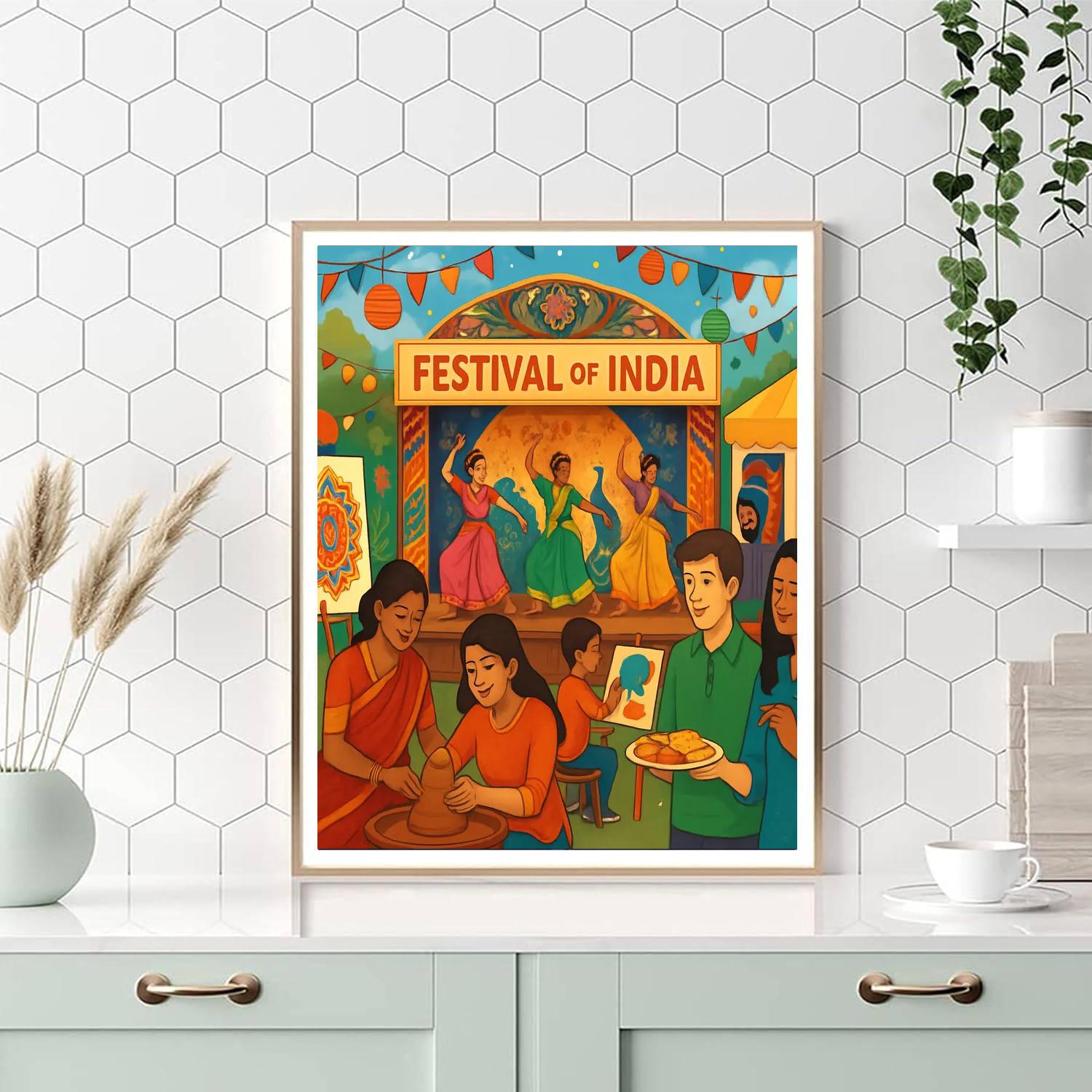 Festival Of India Numbered Painting Kits