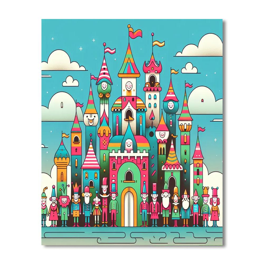 Wonderful Whimsical Castle Painting By Numbers Kit