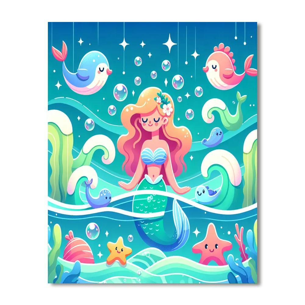 Mermaid's Secret Lagoon DIY Paint By Numbers