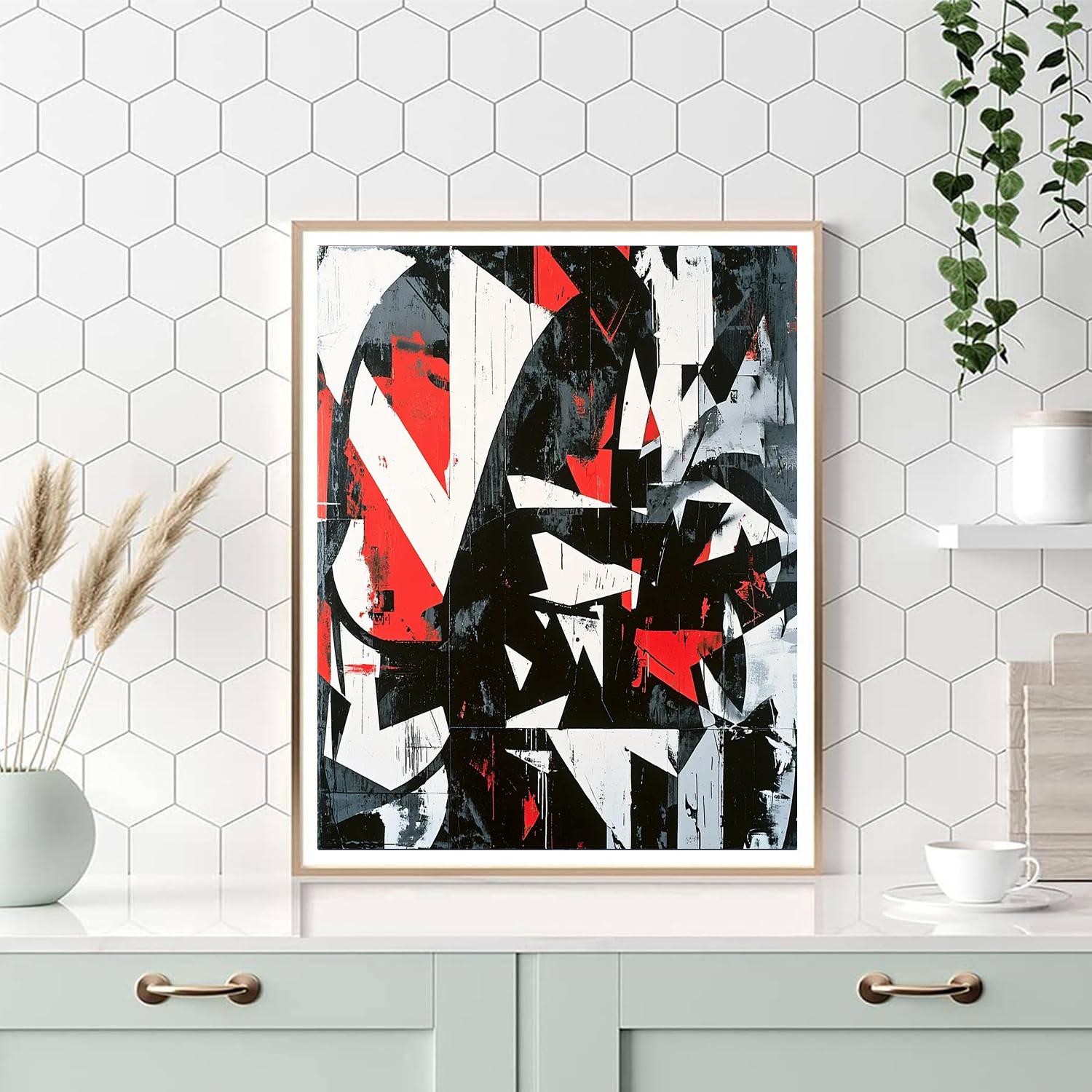 Banksy Inspired Fragments Of Society  Number Painting