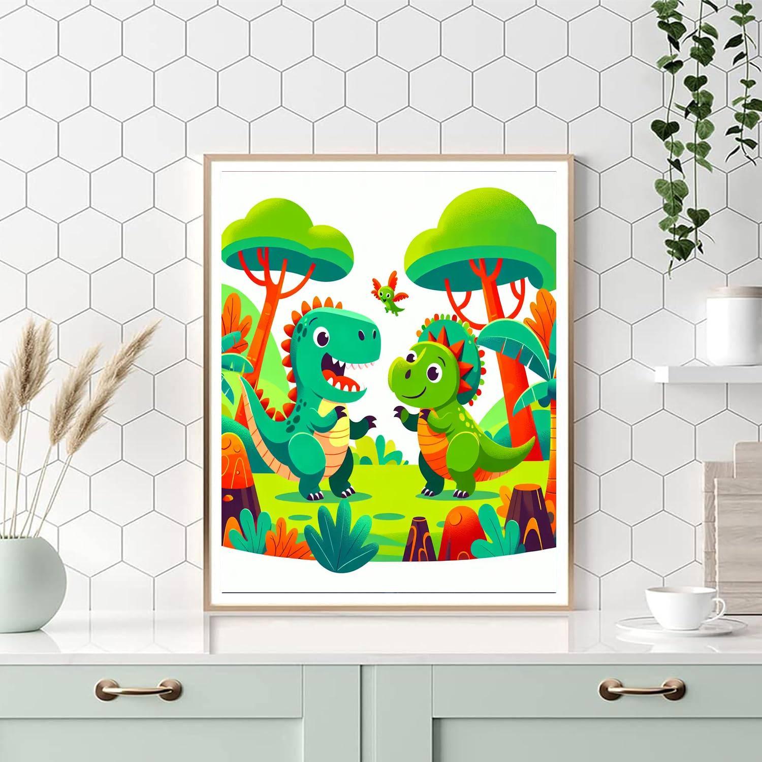 Adventurous Dino Friends Paint By Number
