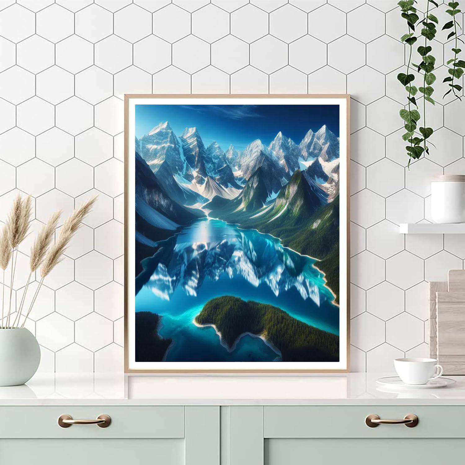 Mystical Mountain Reflection Paint By Number