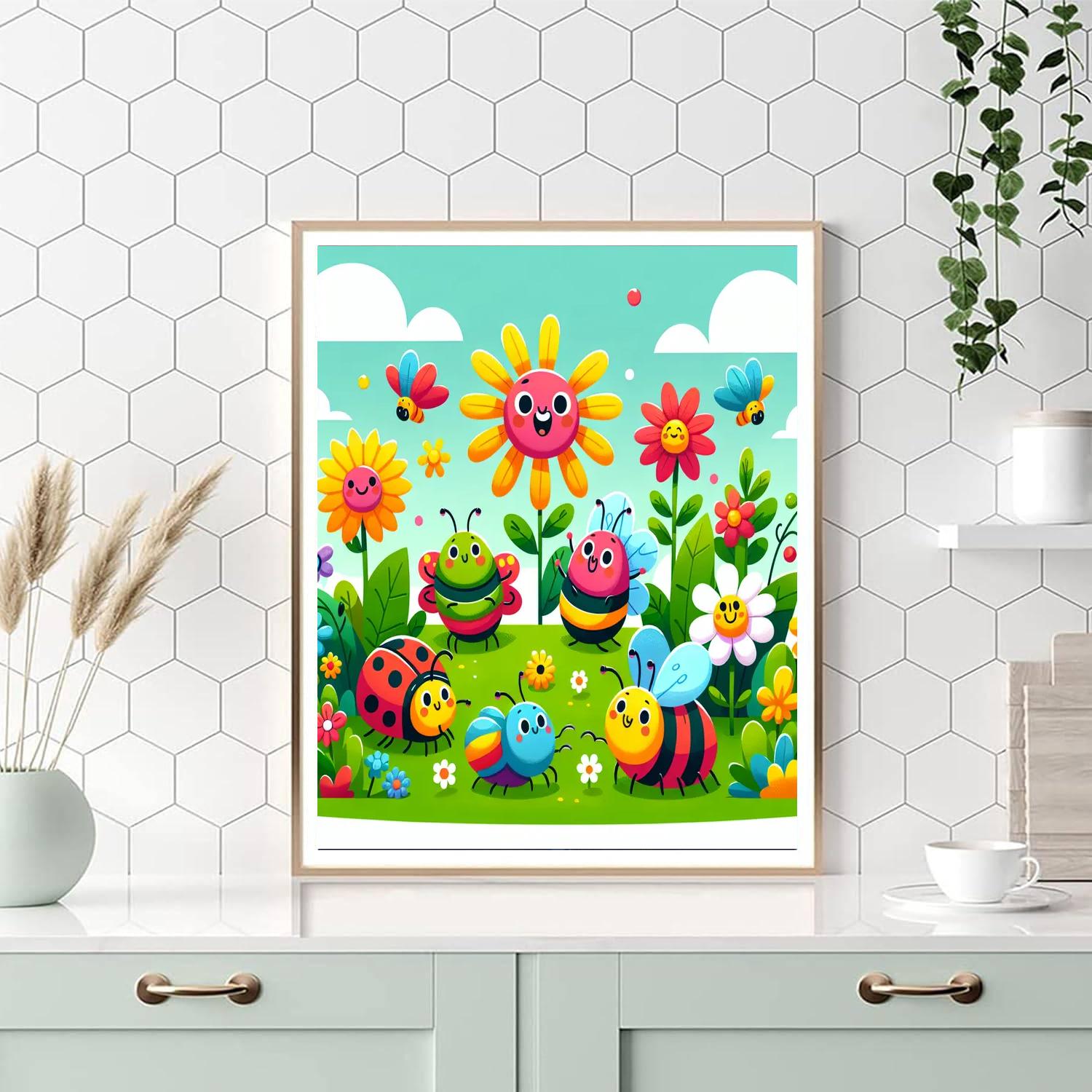 Giggly Garden Friends Numbered Painting Kits