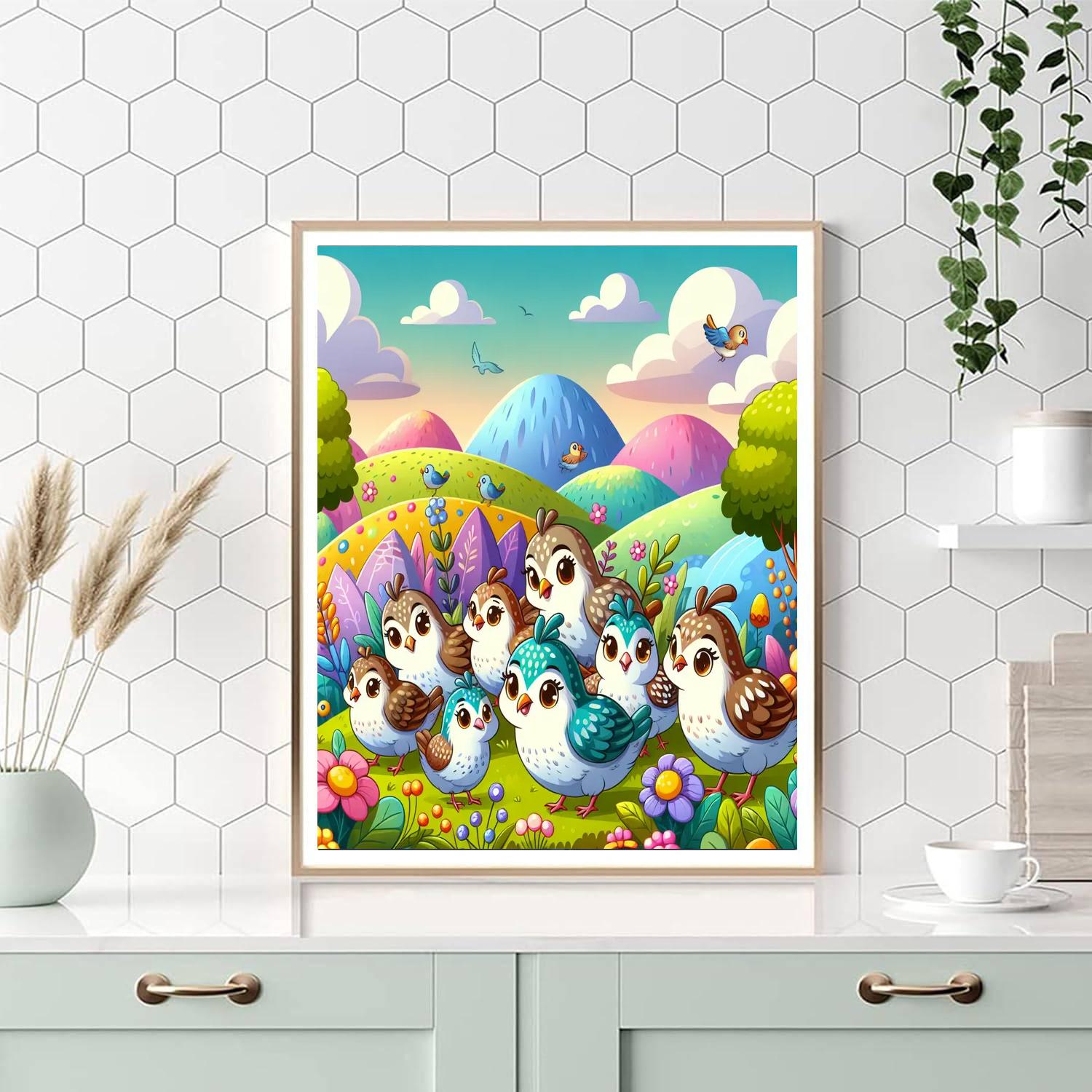 Quirky Quail Quest Numbered Painting Kits