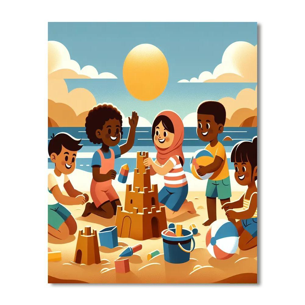 Seaside Holiday Fun Painting By Numbers Kit