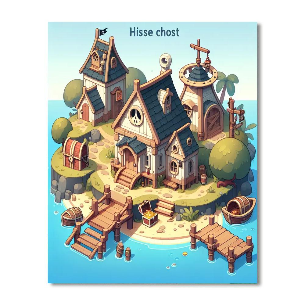 Pirate's Hideaway Number Painting
