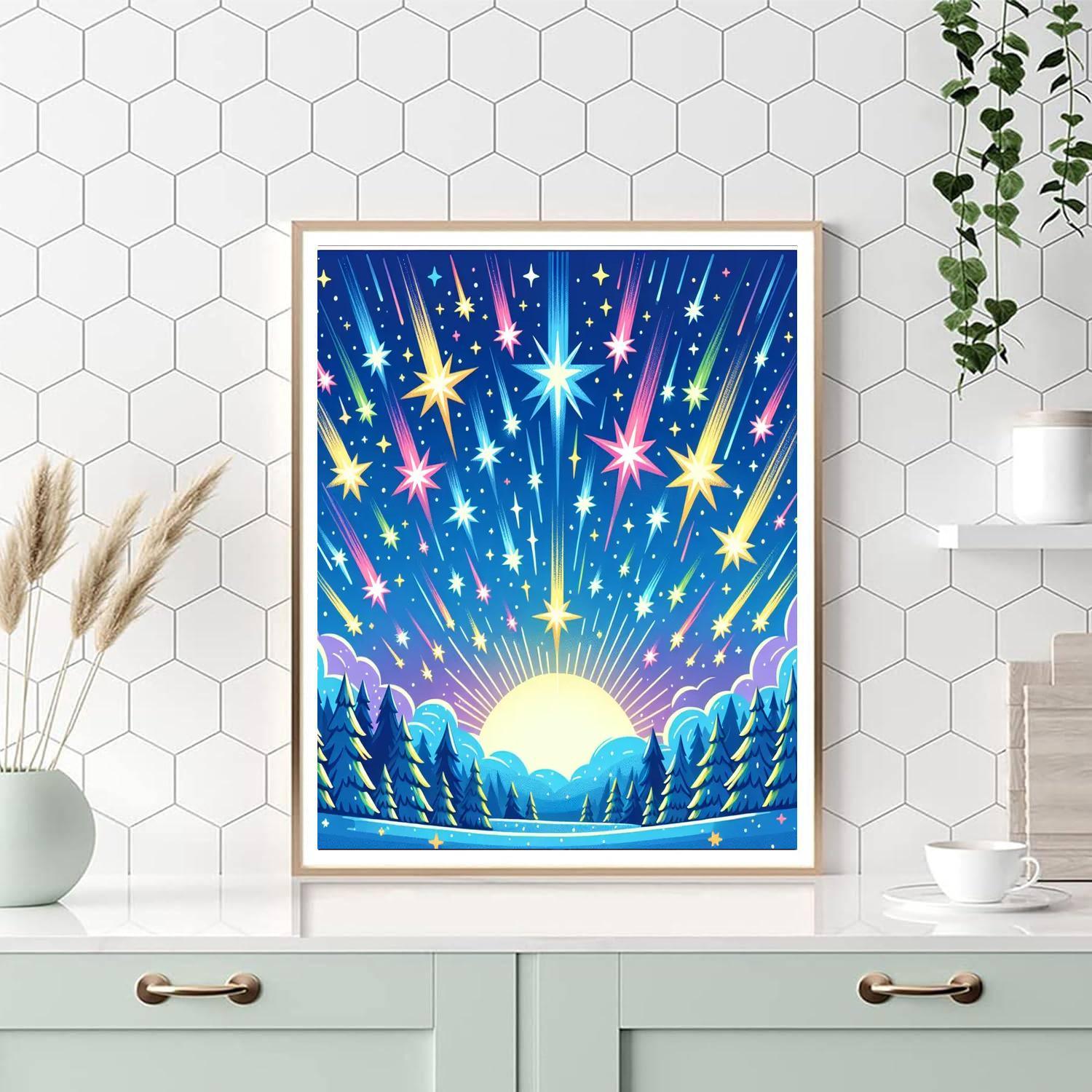 Meteor Shower Magic Number Painting