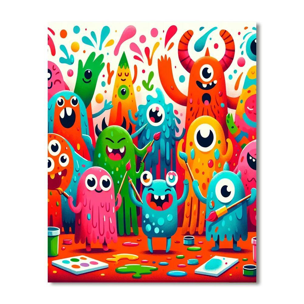 Little Artist Monsters Painting By Numbers Kit