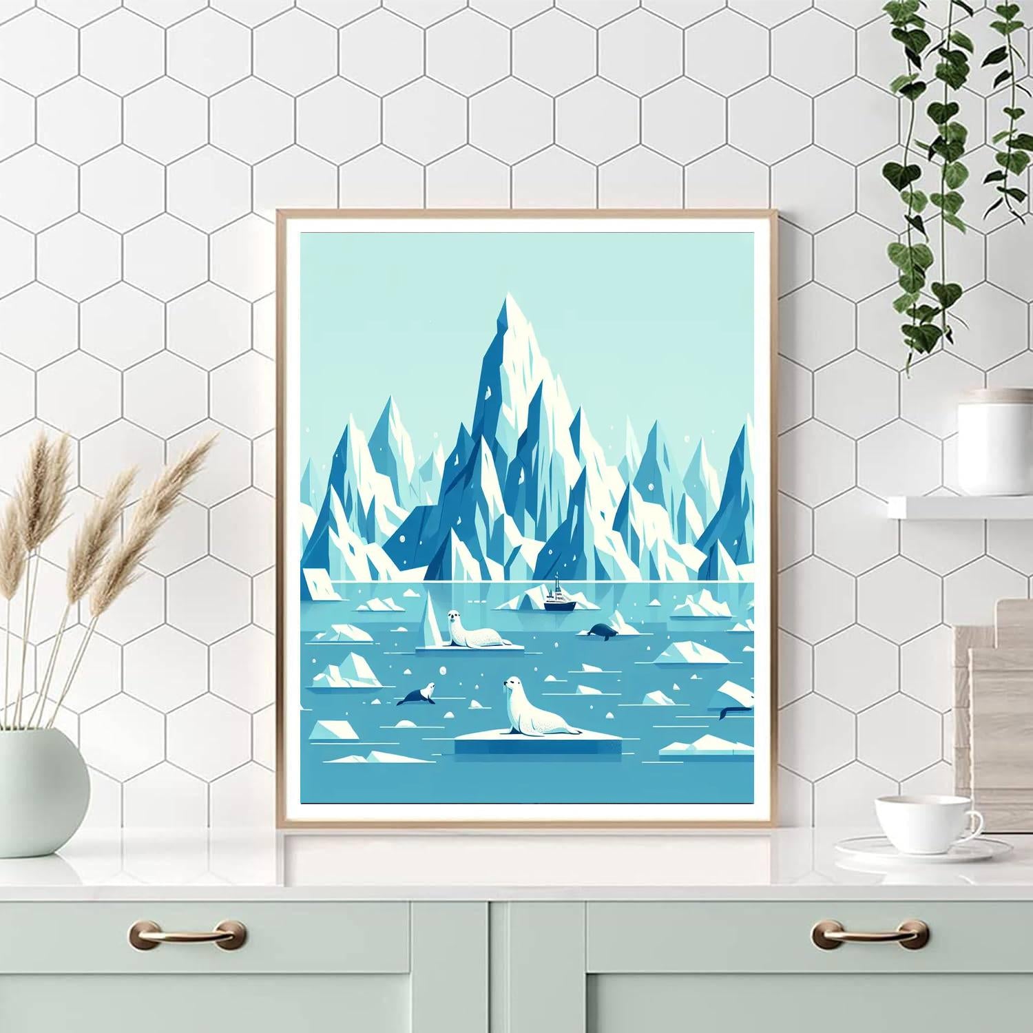 Gigantic Glaciers Paint By Numbers Kits