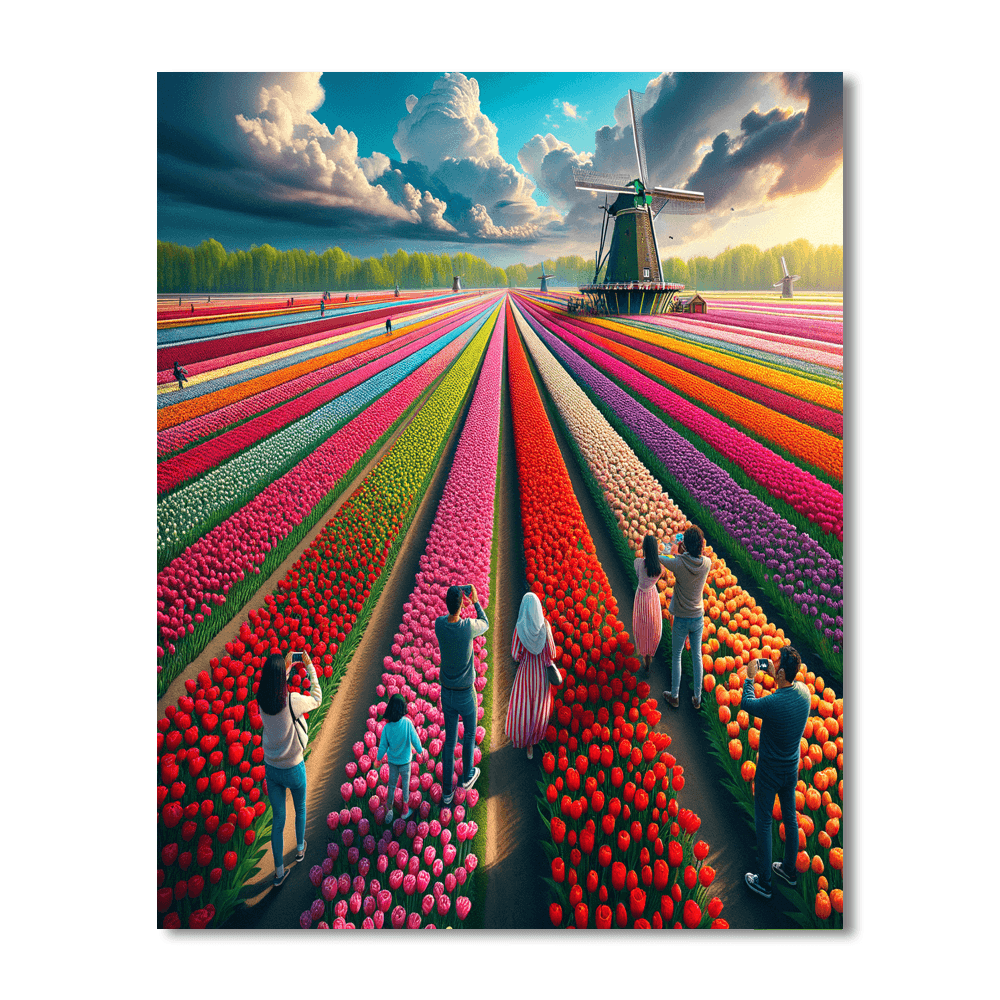 Tulip Festival - Amsterdam, Netherlands Numbered Painting Kits