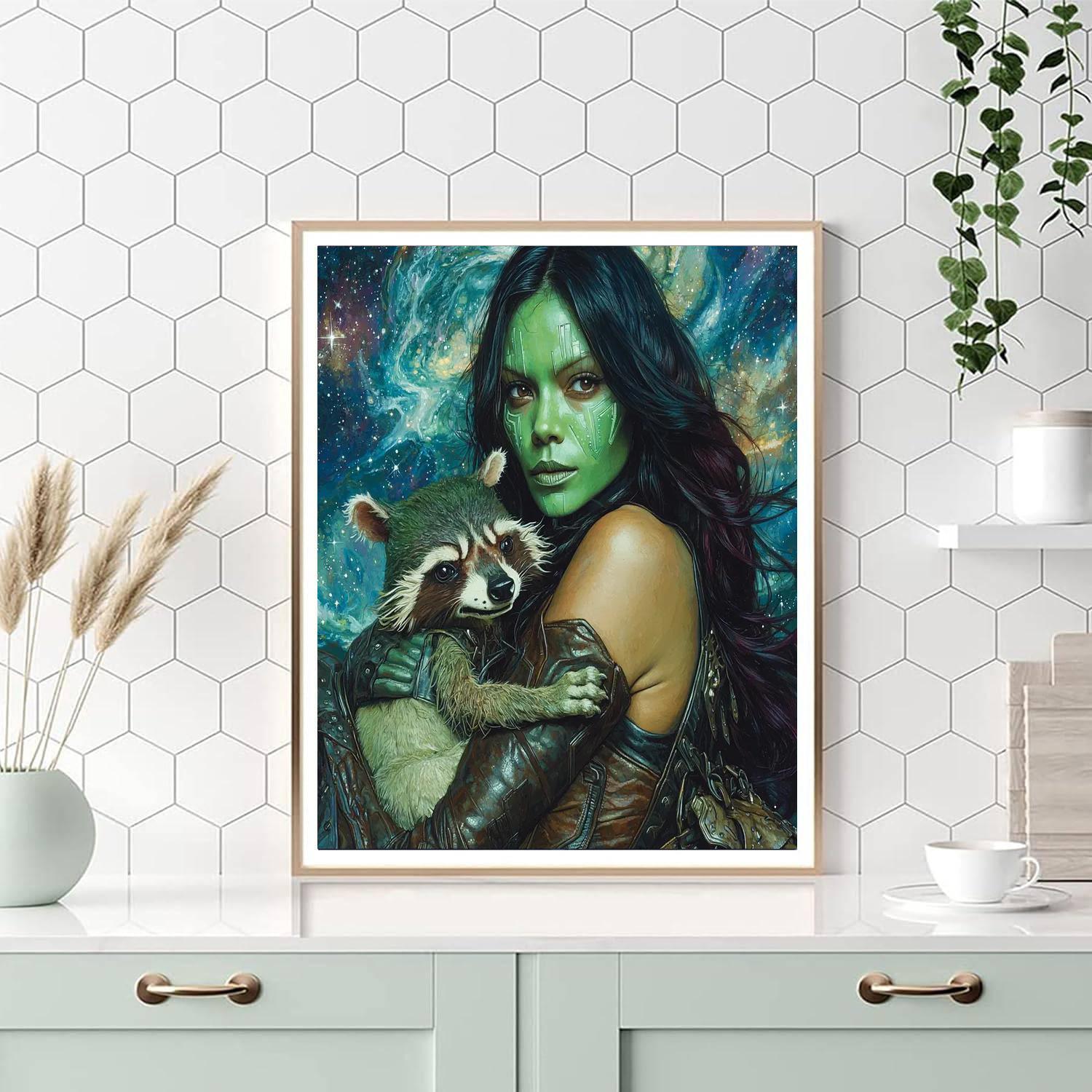 Zoe Saldana: Cosmic Courage As Gamora Paint By Color