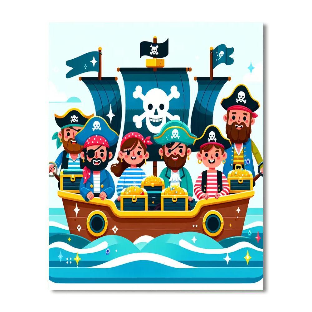 Adventure At Sea With Pirates Paint By Numbers Kits