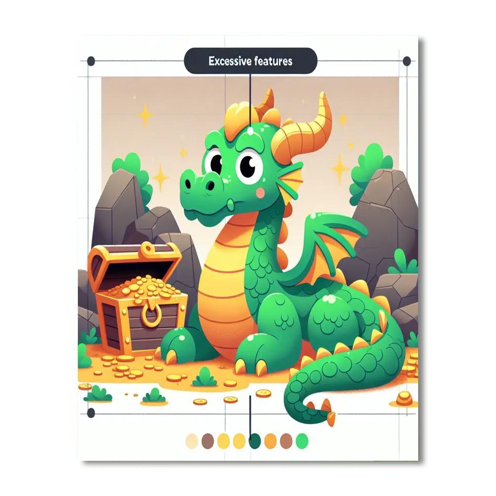 Curious Dragon Adventure Paint By Number
