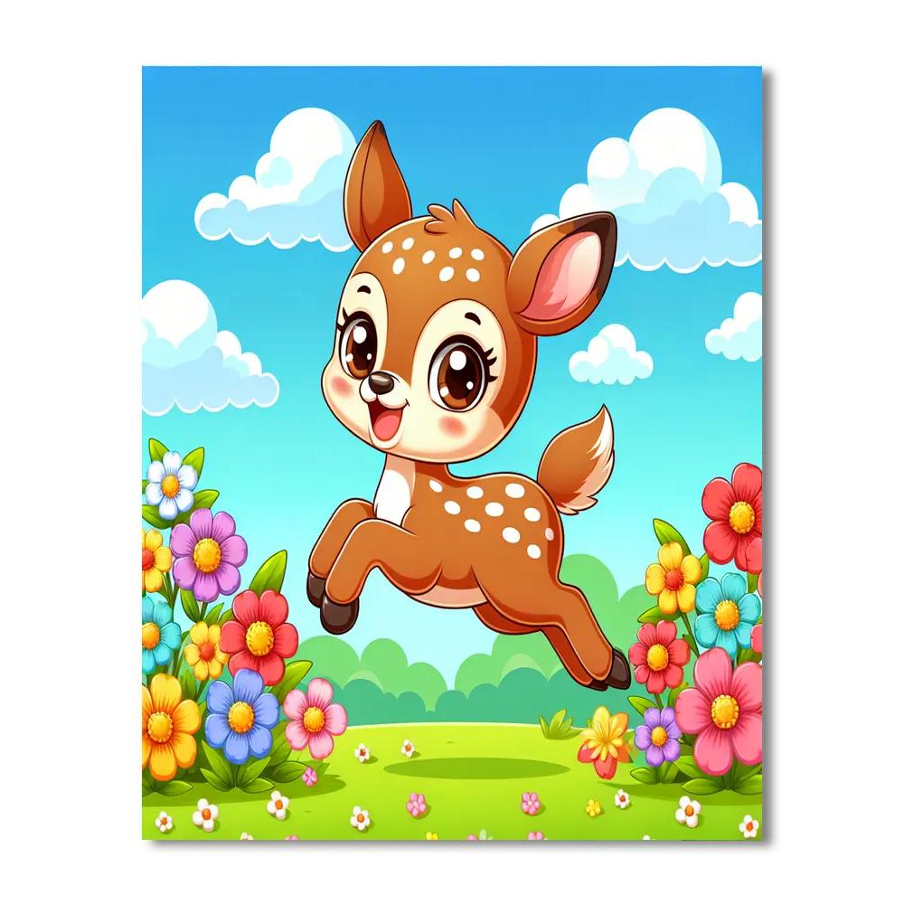 Funny Fawn Paint By Color