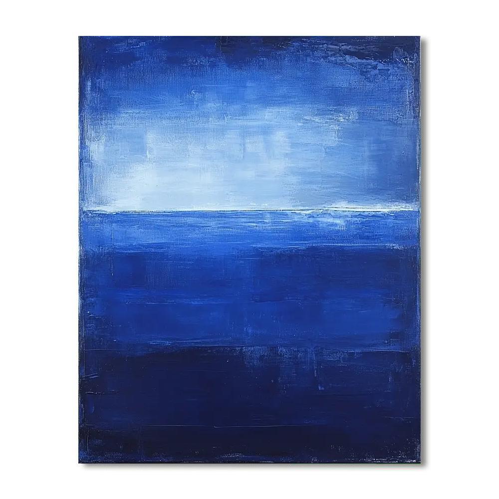 Mark Rothko Inspired Harmony In Galactic Blues  Painting By Numbers Kit