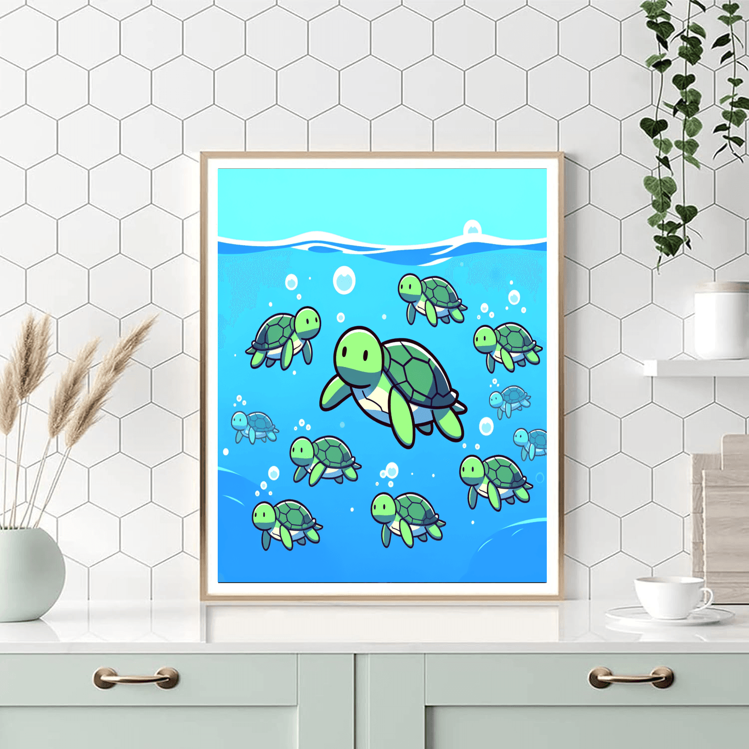 Cheerful Turtles Painting By Numbers Kit