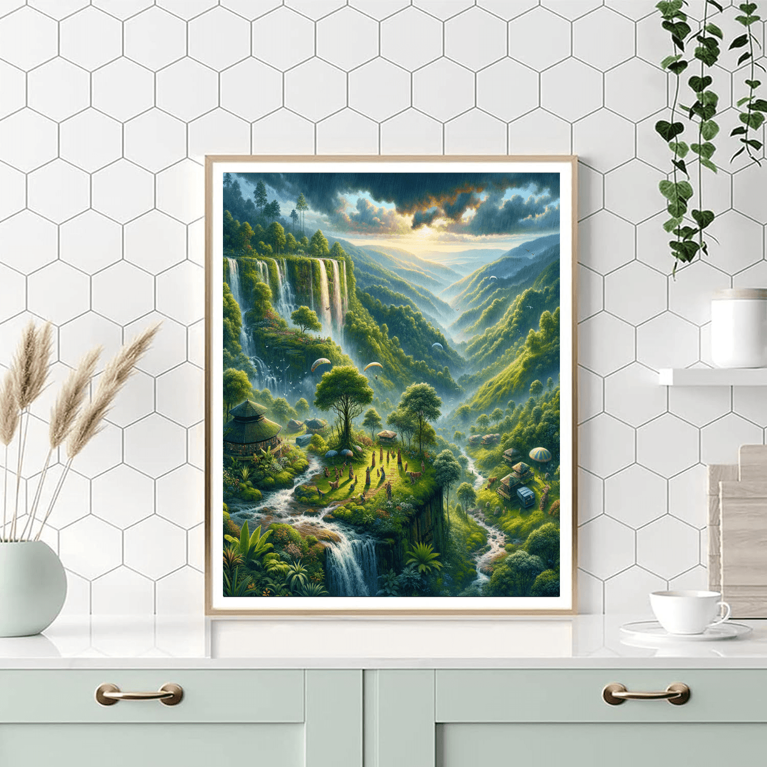 Monsoon Festival - Cherrapunji, India Painting By Numbers Kit