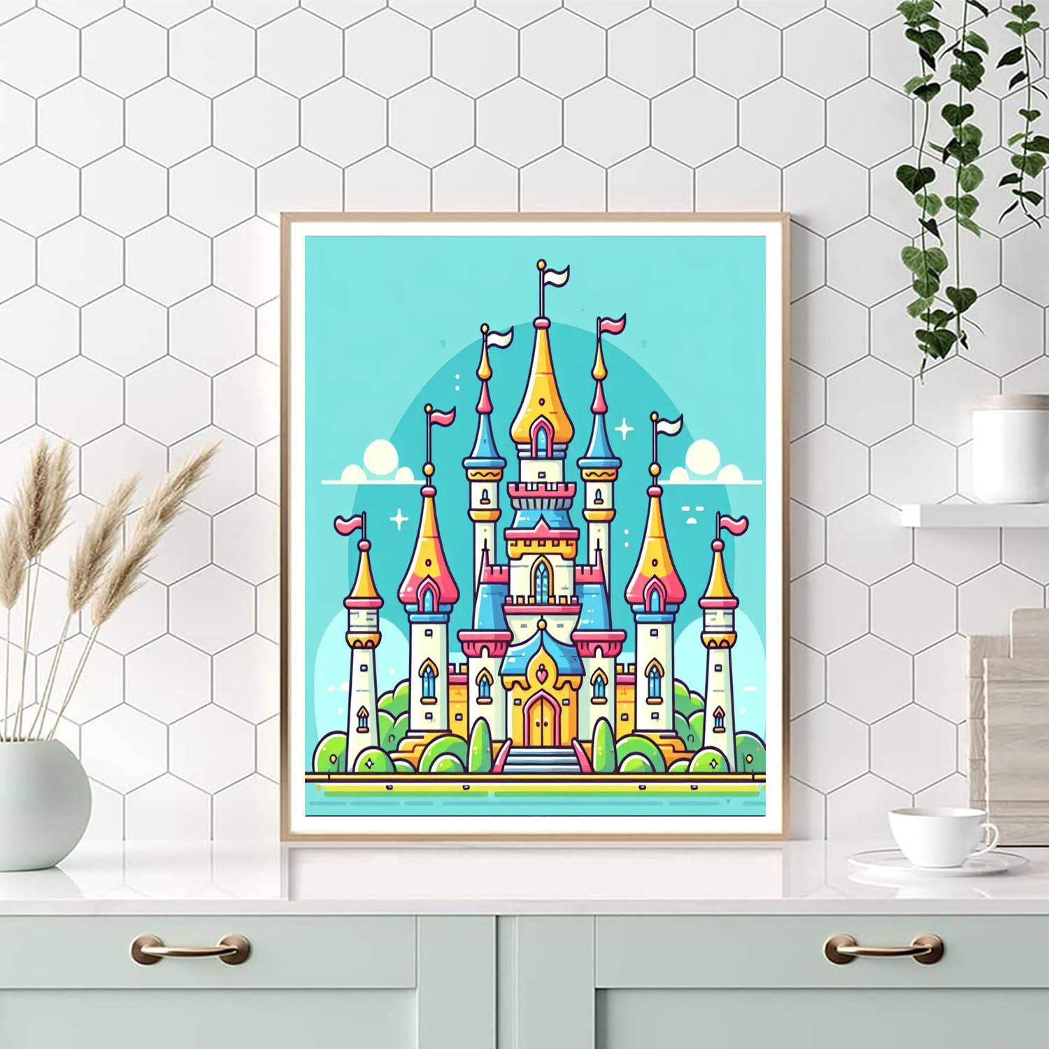 Whimsical Fairy Castle Number Painting
