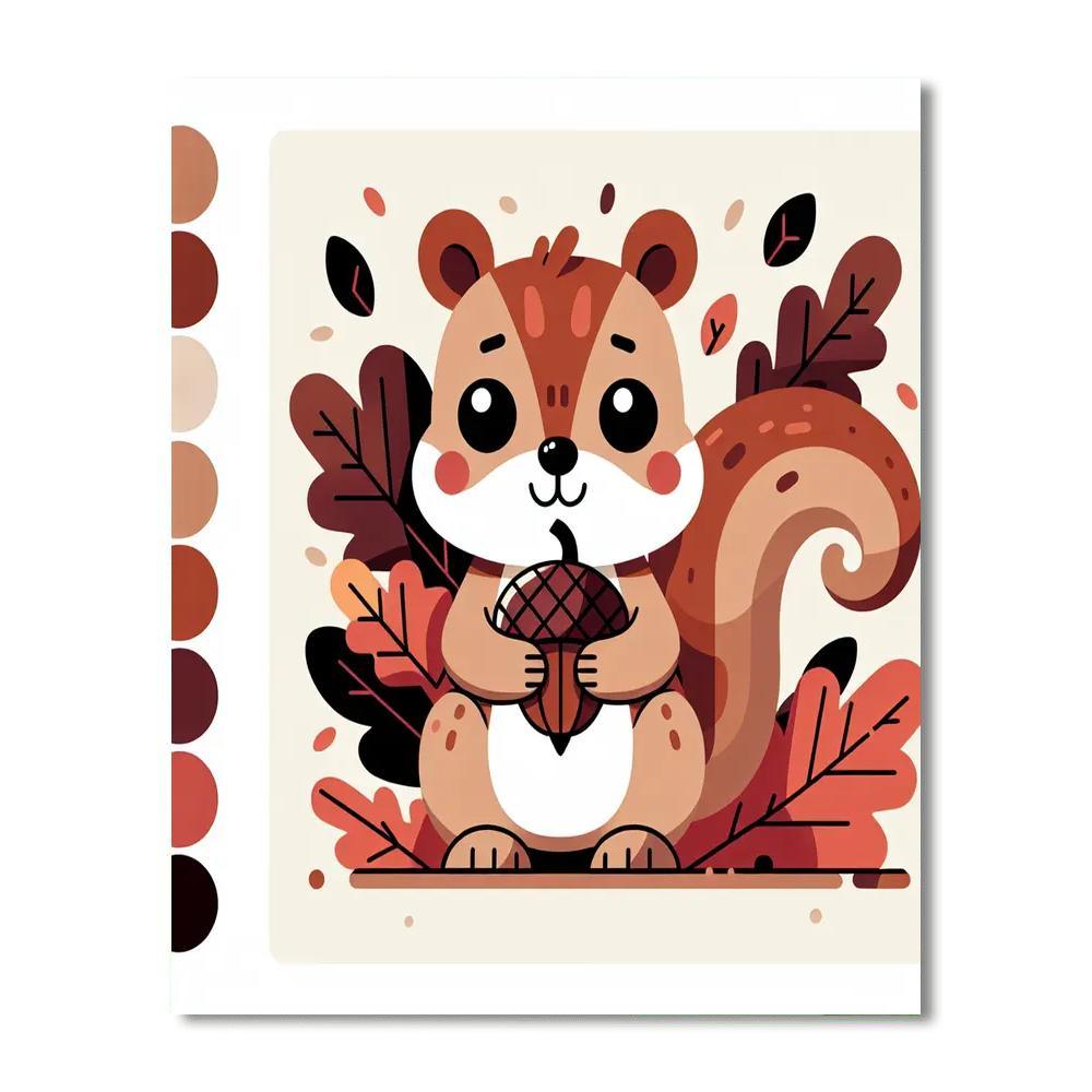 Clever Little Squirrel Paint By Number