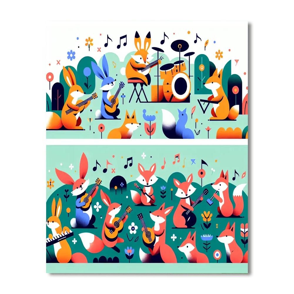 Musical Meadow Numbered Painting Kits