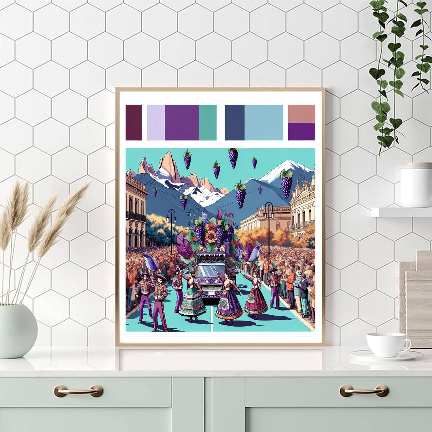 Fiesta Nacional De La Vendimia - Mendoza, Argentina Numbered Painting Kits