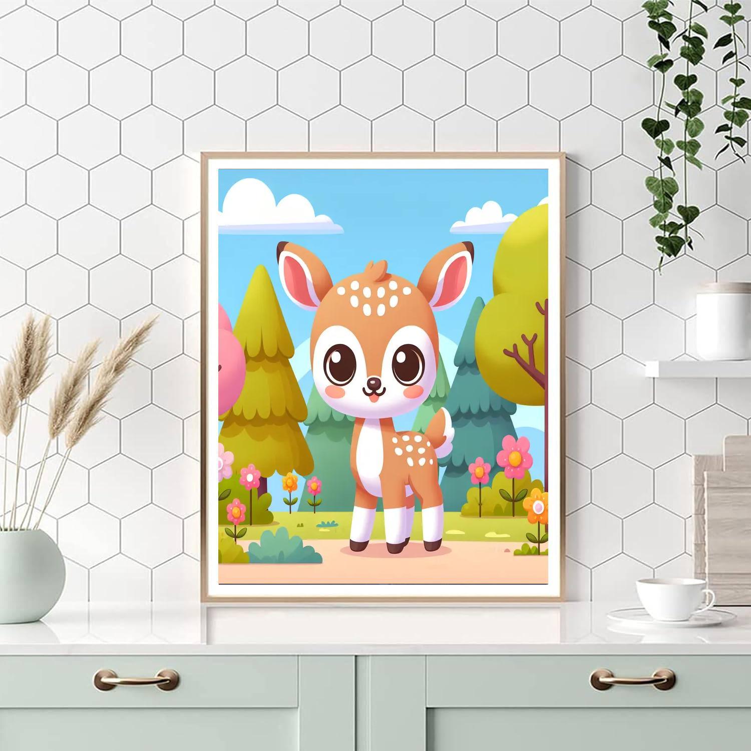 Friendly Fawn Painting By Numbers Kit