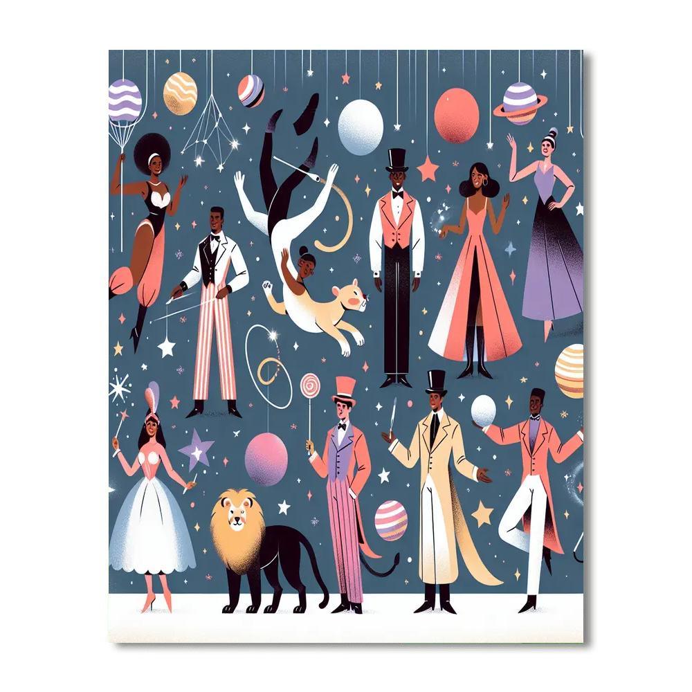 Celestial Circus Paint By Numbers Art