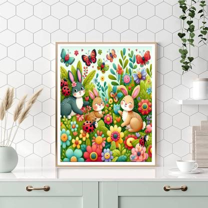 Playful Garden Creatures Paint By Number