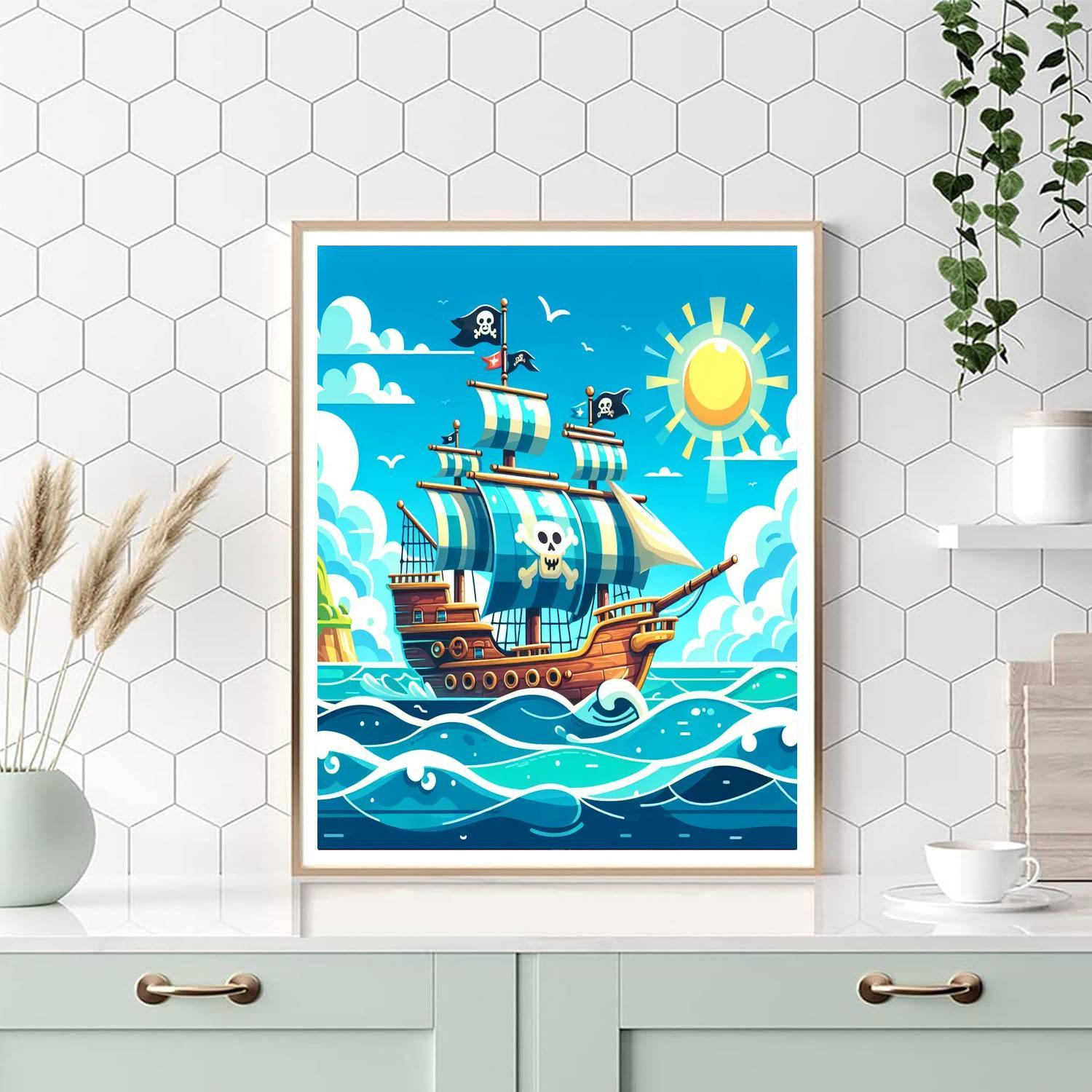 Fantastic Pirate Voyage DIY Paint By Numbers