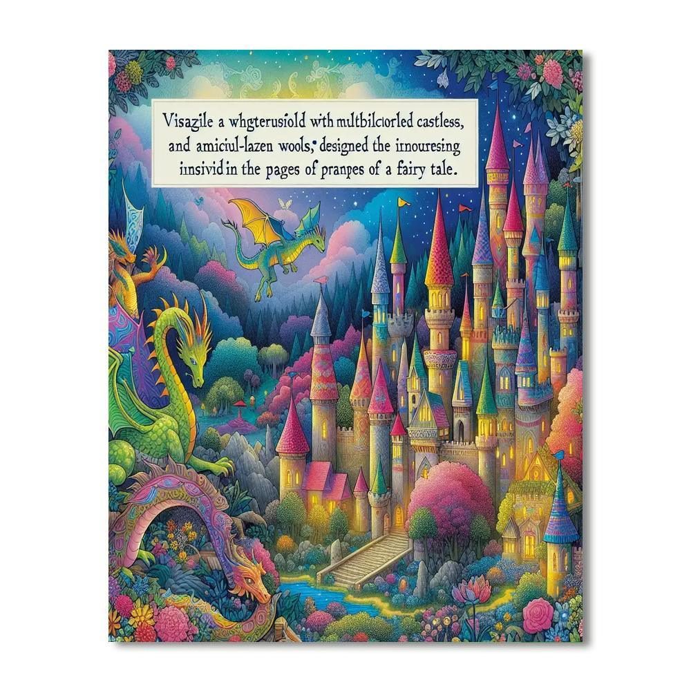 Fantasy Kingdom For Little Explorers Numbered Painting Kits