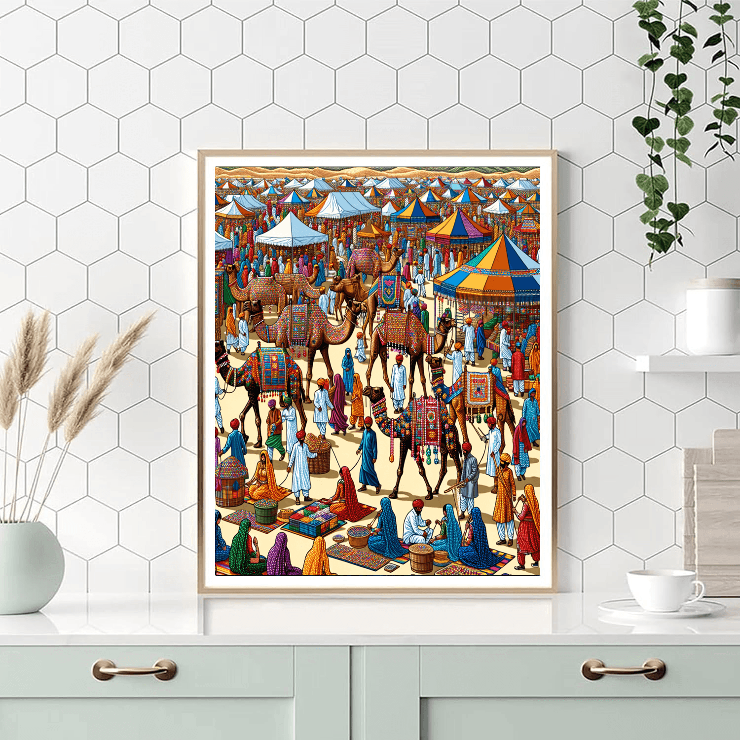 Pushkar Camel Fair - Rajasthan, India Number Painting