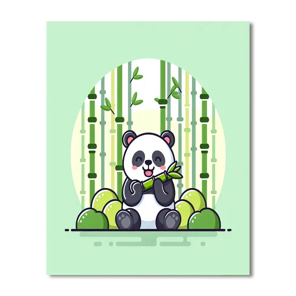 Panda's Bamboo Banquet Numbered Painting Kits