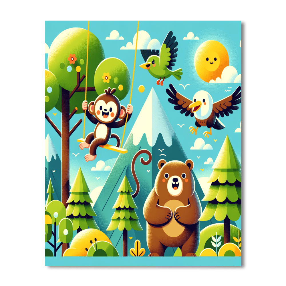 Adventurous Animal Explorers Painting By Numbers Kit