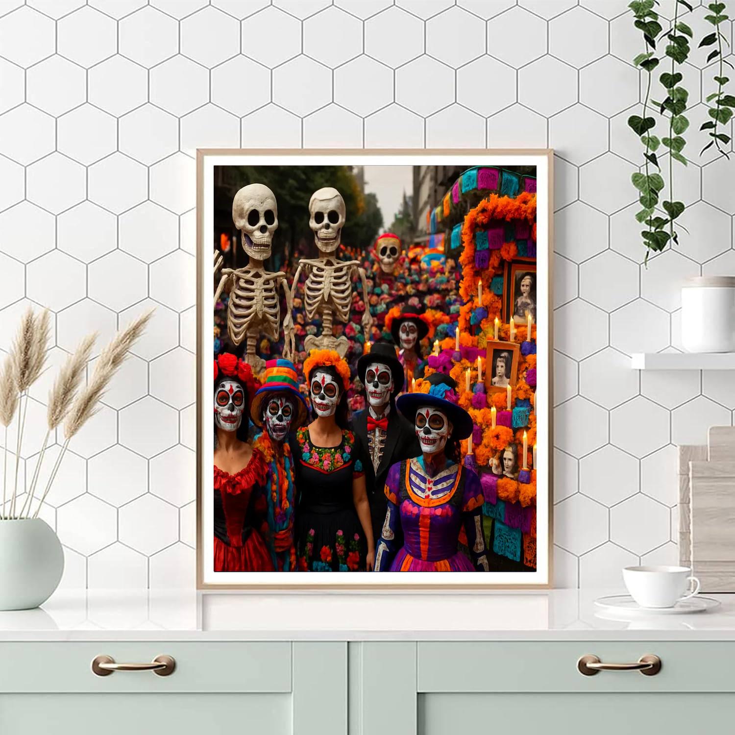 Día De Muertos - Mexico City Painting By Numbers Kit