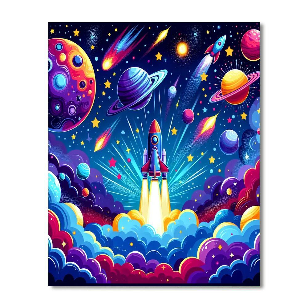 Magical Space Odyssey Painting Number Kit