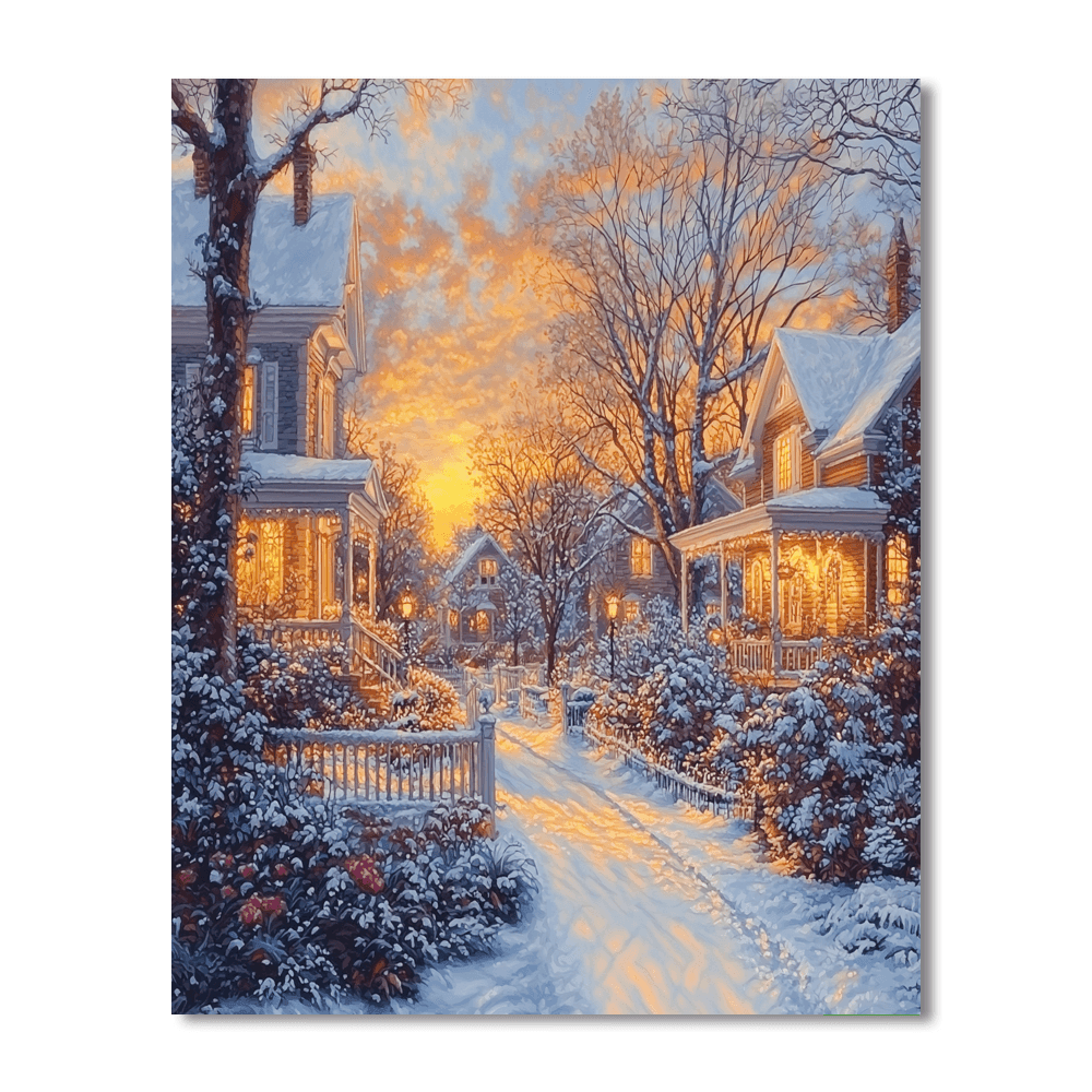 Thomas Kinkade Inspired Nostalgic Reflections  Paint By Numbers Kits