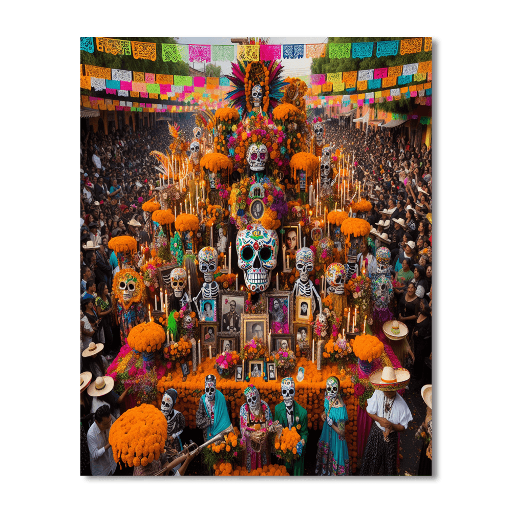 Dia De Los Muertos - Los Angeles, Usa Paint By Number