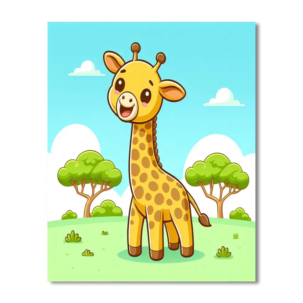 Giggles And Giraffes Paint By Numbers Art