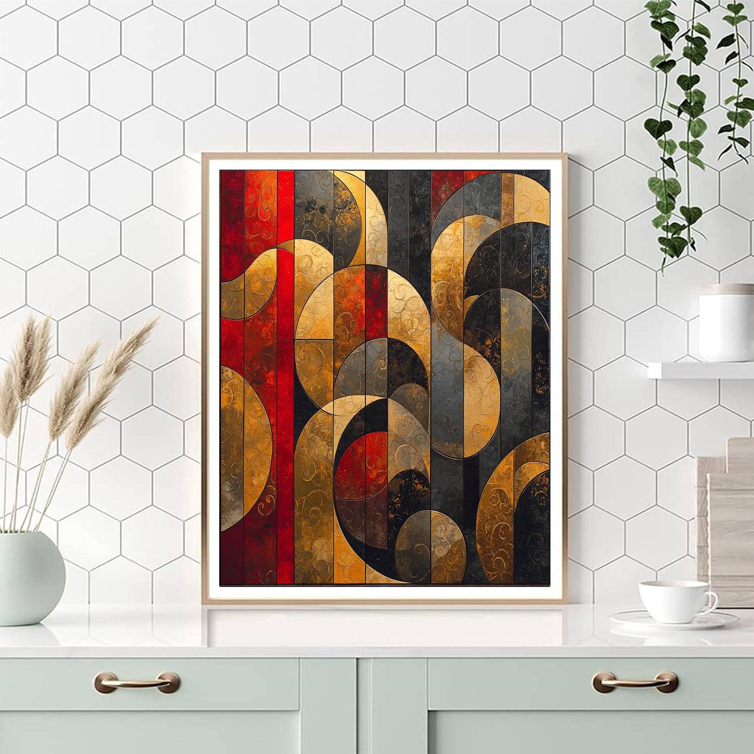 Gustav Klimt Inspired Mirage Of Patterns  Paint By Numbers Kits