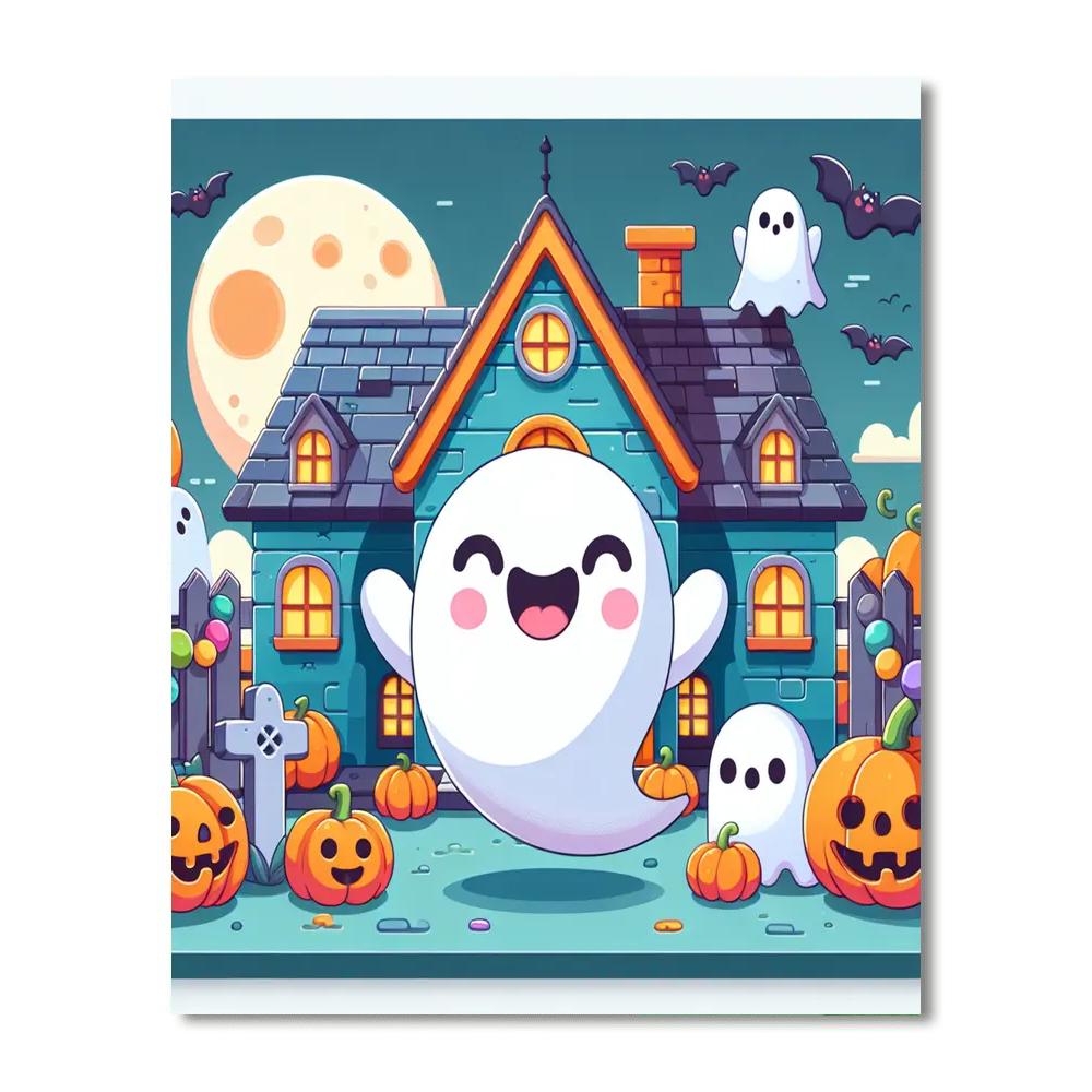 Friendly Ghost's Adventure Painting Number Kit