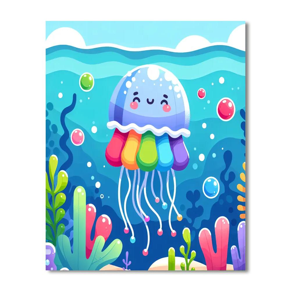 Joyous Jellyfish Paint By Numbers Art