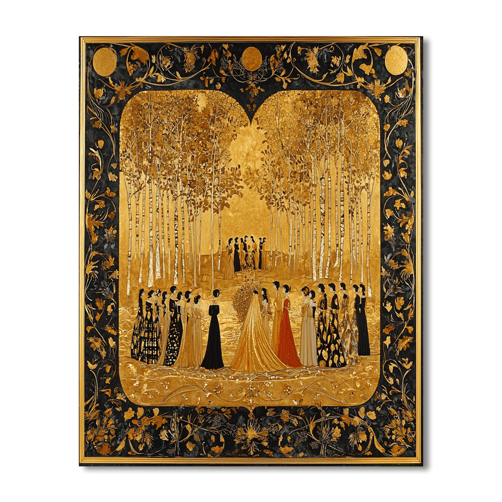 Gustav Klimt Inspired Gilded Elegance - DIY Painting By Numbers Kit
