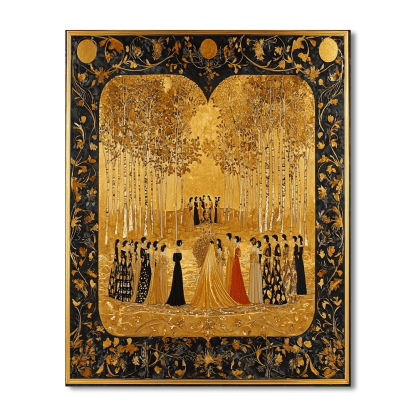 Gustav Klimt Inspired Gilded Elegance - DIY Painting By Numbers Kit