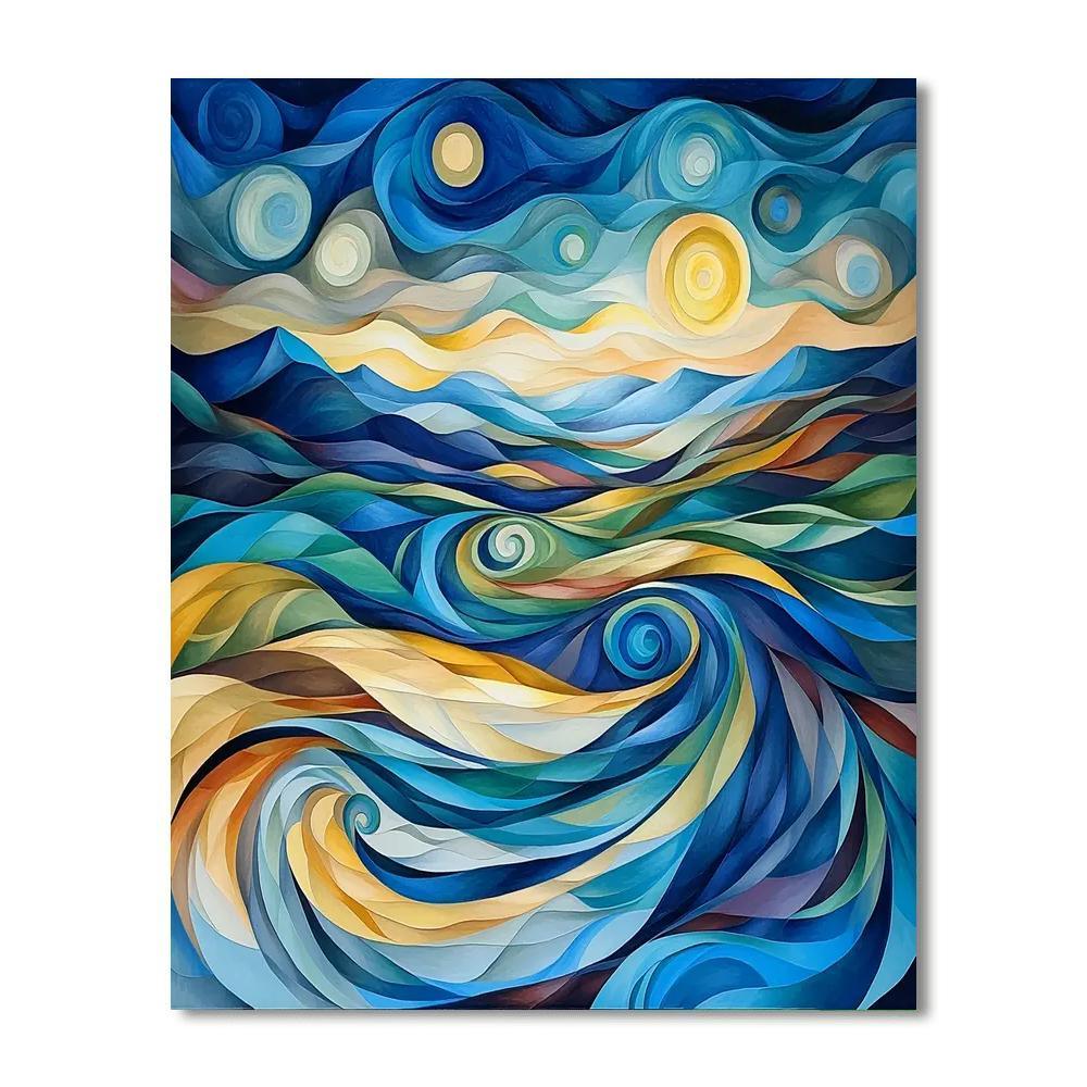 Max Ernst Inspired Dreamscape Reflections  Painting Number Kit