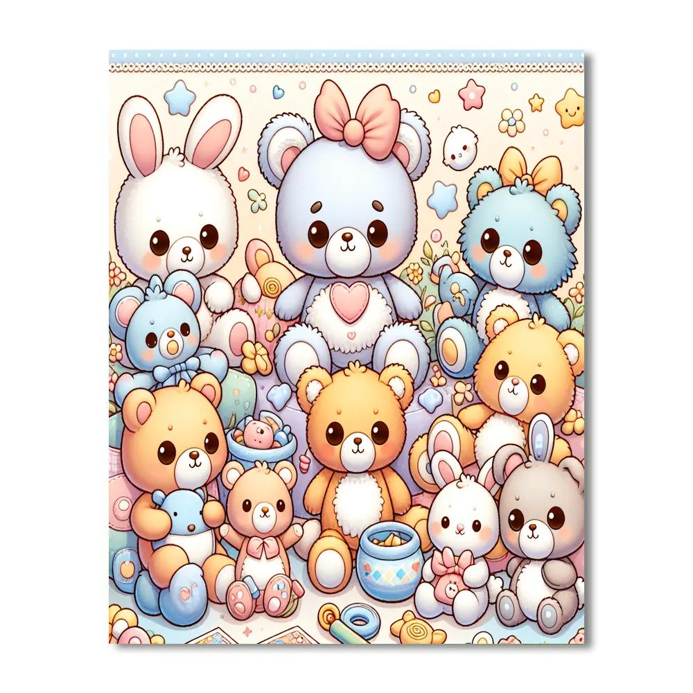 Cuddle Pals Painting Number Kit