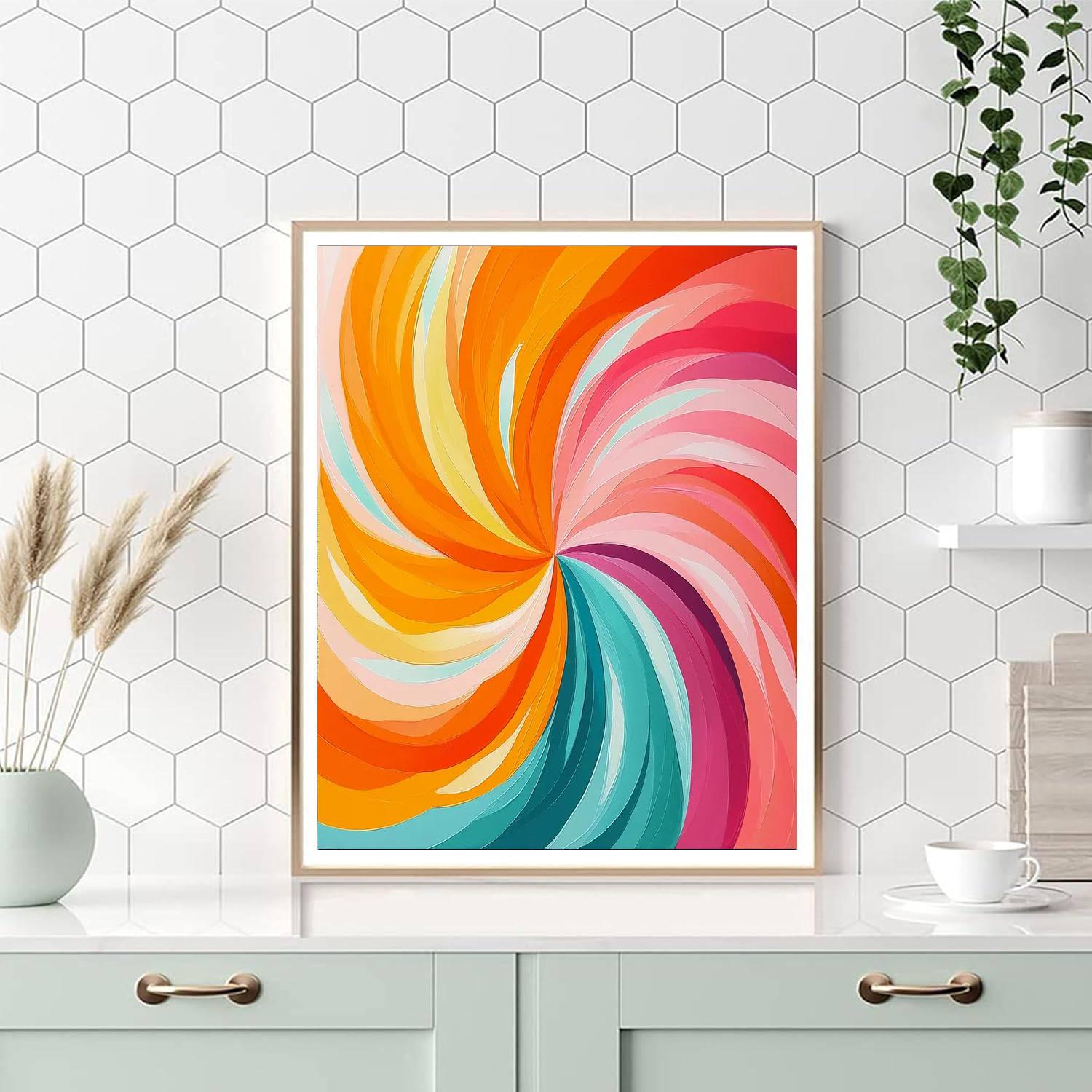 Georges Seurat Inspired Joyful Swirls  Paint By Number