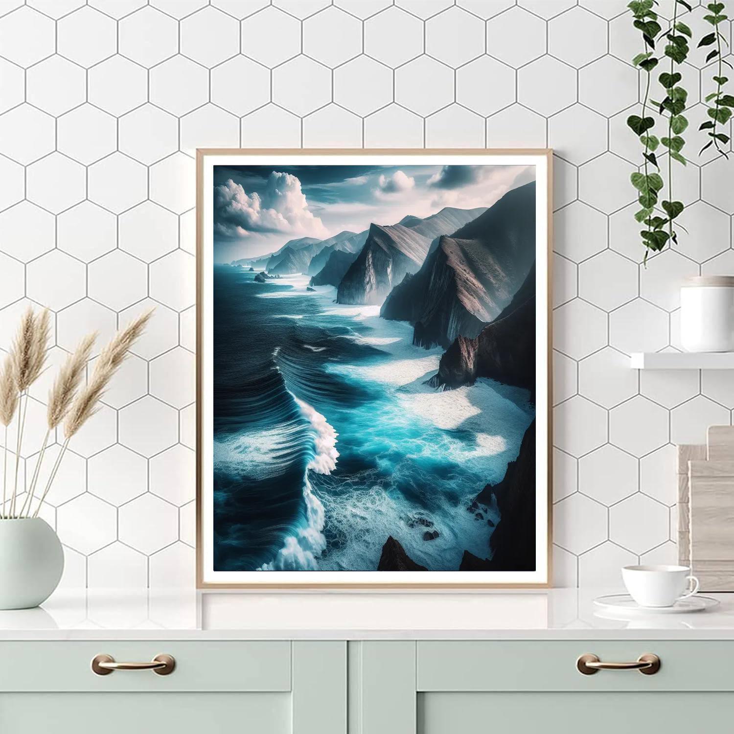 Coastal Cliff Views DIY Paint By Numbers
