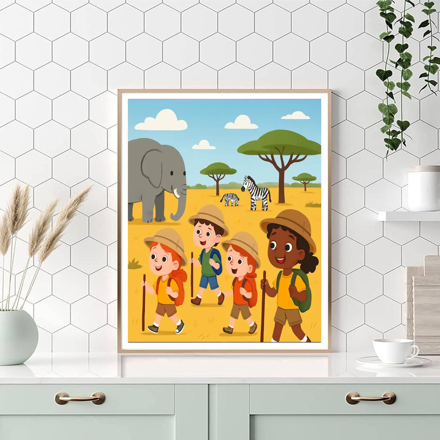 Savanna Adventure Trail Paint By Numbers Kits